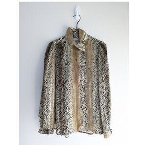 Vintage Aloe Cheetah Leopars button up blouse